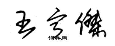 朱錫榮王寧傑草書個性簽名怎么寫