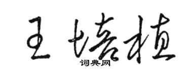 駱恆光王培植草書個性簽名怎么寫