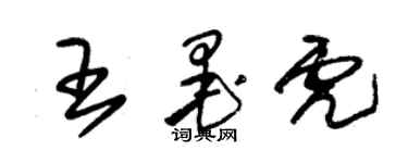 朱錫榮王墨虎草書個性簽名怎么寫