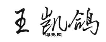 駱恆光王凱鴿行書個性簽名怎么寫