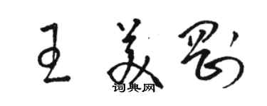 駱恆光王美剛草書個性簽名怎么寫