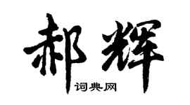 胡問遂郝輝行書個性簽名怎么寫