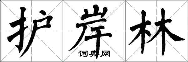 翁闓運護岸林楷書怎么寫