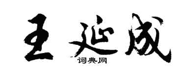 胡問遂王延成行書個性簽名怎么寫
