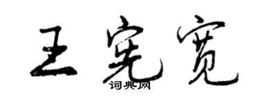 曾慶福王憲寬行書個性簽名怎么寫