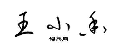 梁錦英王小香草書個性簽名怎么寫