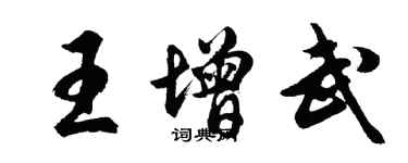 胡問遂王增武行書個性簽名怎么寫