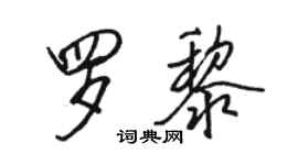 駱恆光羅黎行書個性簽名怎么寫