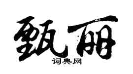 胡問遂甄麗行書個性簽名怎么寫