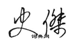 駱恆光史傑草書個性簽名怎么寫