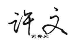 駱恆光許文行書個性簽名怎么寫