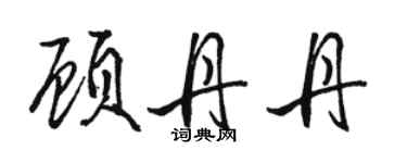 駱恆光顧丹丹行書個性簽名怎么寫