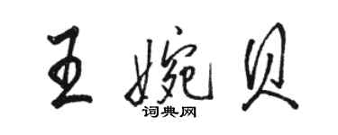 駱恆光王婉貝行書個性簽名怎么寫