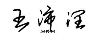 朱錫榮王沛潤草書個性簽名怎么寫