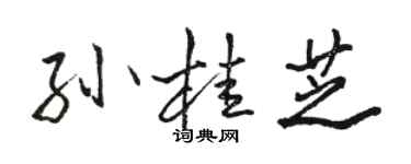 駱恆光孫桂芝行書個性簽名怎么寫