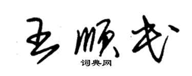 朱錫榮王順民草書個性簽名怎么寫