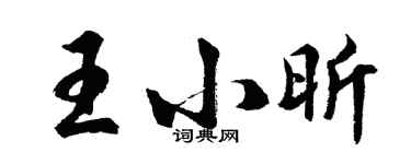 胡問遂王小昕行書個性簽名怎么寫