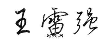 駱恆光王雷強行書個性簽名怎么寫