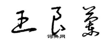 曾慶福王良蘭草書個性簽名怎么寫
