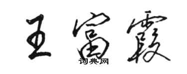 駱恆光王富霞行書個性簽名怎么寫