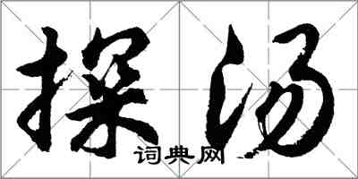 胡問遂探湯行書怎么寫