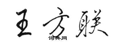 駱恆光王方聯行書個性簽名怎么寫