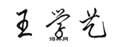 駱恆光王學藝行書個性簽名怎么寫