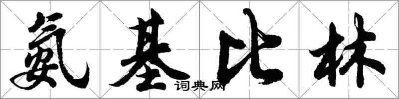 胡問遂氨基比林行書怎么寫