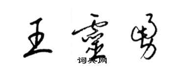 梁錦英王靈勇草書個性簽名怎么寫