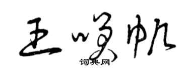 曾慶福王笑帆草書個性簽名怎么寫