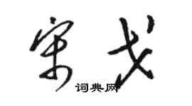 駱恆光宋戈草書個性簽名怎么寫