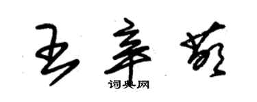 朱錫榮王辛萌草書個性簽名怎么寫