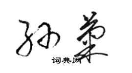 駱恆光孫菊草書個性簽名怎么寫