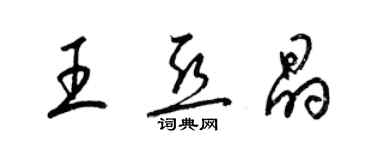 梁錦英王亞晶草書個性簽名怎么寫