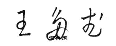 駱恆光王多武草書個性簽名怎么寫