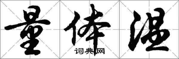 胡問遂量體溫行書怎么寫