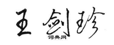 駱恆光王劍珍行書個性簽名怎么寫