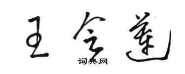 駱恆光王會蓮草書個性簽名怎么寫