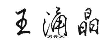 駱恆光王涌晶行書個性簽名怎么寫