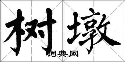 翁闓運樹墩楷書怎么寫