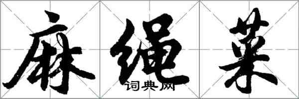 胡問遂麻繩菜行書怎么寫