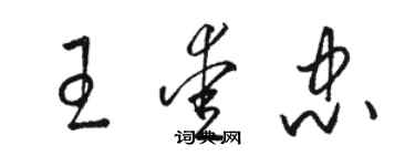 駱恆光王愛忠草書個性簽名怎么寫