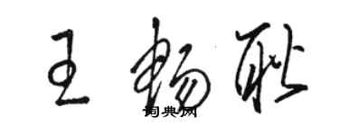 駱恆光王暢耿草書個性簽名怎么寫