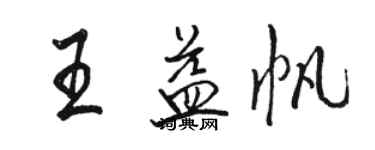 駱恆光王益帆行書個性簽名怎么寫