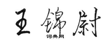 駱恆光王錦尉行書個性簽名怎么寫