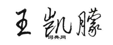 駱恆光王凱朦行書個性簽名怎么寫