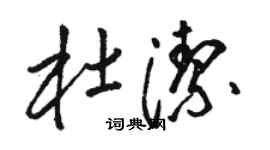 駱恆光杜潔草書個性簽名怎么寫