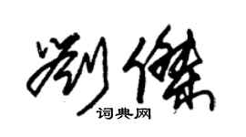 朱錫榮劉傑草書個性簽名怎么寫