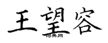 丁謙王望容楷書個性簽名怎么寫