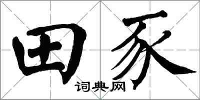 翁闓運田豕楷書怎么寫